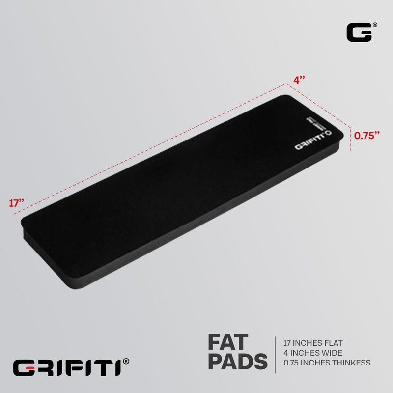 Grifiti Fat Wrist Pad 17 in Black is a 4 Inch Wide Wrist Rest for Standard Keyboards and Mechanical Keyboards New Materials - Image 2